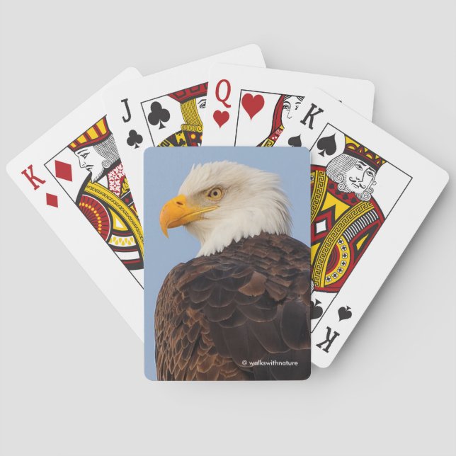 Beautiful Bald Eagle in a Tree Poker Cards (Back)