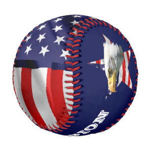Beautiful Bald Eagle, The American Flag, Star Baseball