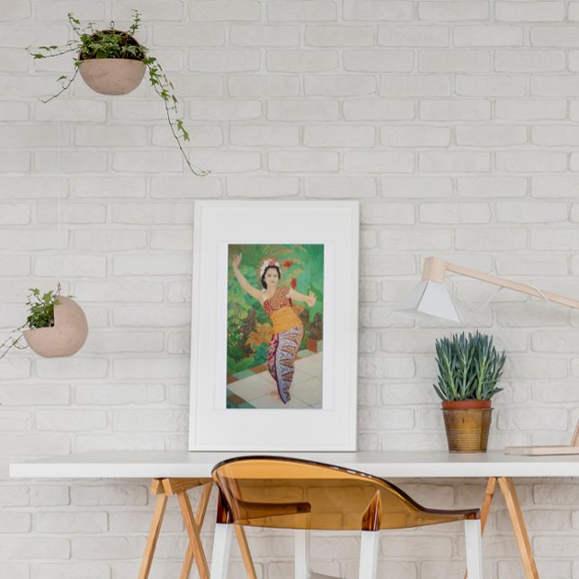 Beautiful Balinese Dancer Vintage Bali Travel Poster (Creator Uploaded)