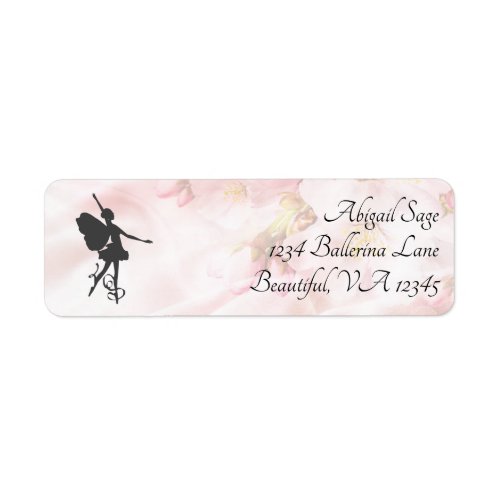 Beautiful Ballerina and Flowers Live Love Dance Label