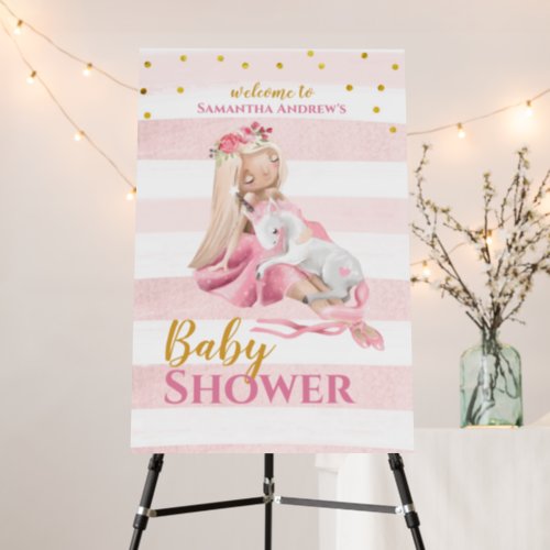 Beautiful Ballerina Baby Girl Shower Welcome Foam Board