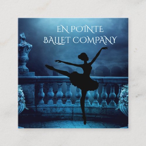 Beautiful Ballerina Dance Ballet Professional  Square Business Card