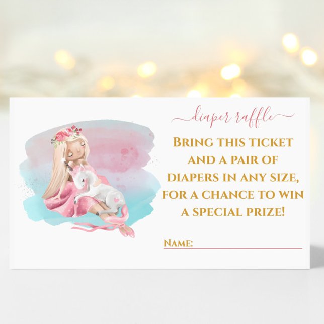 Beautiful Ballerina Diaper Raffle Ticket Card (Creator Uploaded)