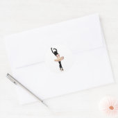 Beautiful Ballerina in pink Classic Round Sticker (Envelope)