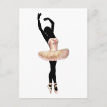 Beautiful Ballerina in pink Postcard