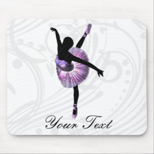 Beautiful Ballerina in purple Mouse Pad