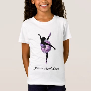Beautiful Ballerina in purple T-Shirt