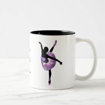 Beautiful Ballerina in purple Two-Tone Coffee Mug