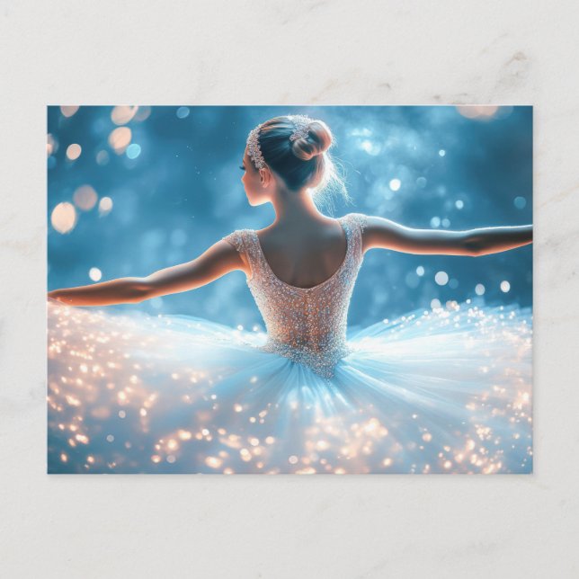 Beautiful Ballerina in Tutu Postcard (Front)