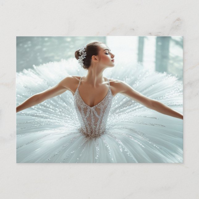 Beautiful Ballerina in Tutu Postcard (Front)