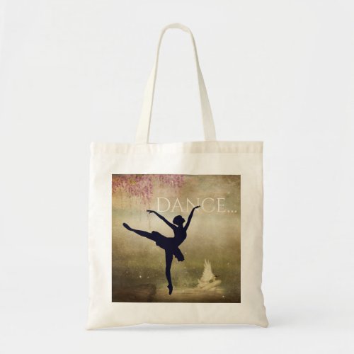 Beautiful Ballerina Swan Lake Vintage Dance Tote Bag