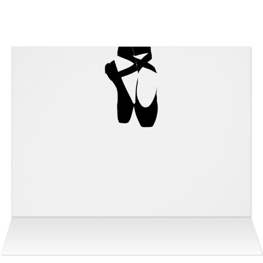 Beautiful Ballet Black and White Blank Card (Inside Horizontal (Top))