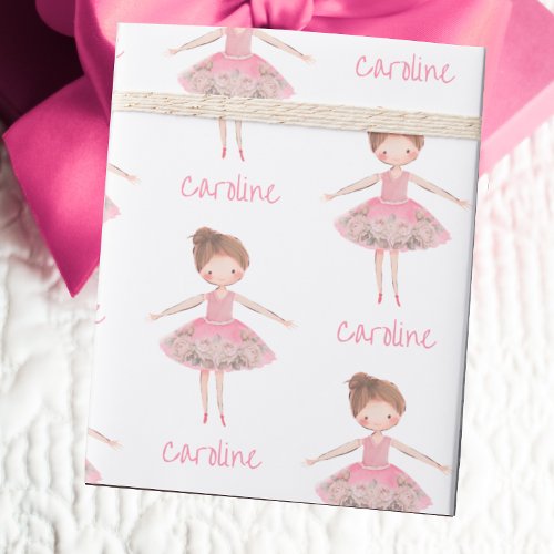 Beautiful Ballet Dancer Custom Wrapping Paper