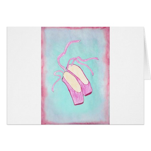 Beautiful Ballet Shoes Card (Front Horizontal)