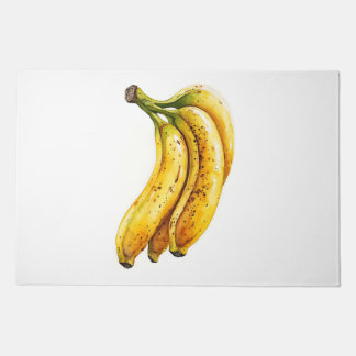 Beautiful Banana Watercolor Art Doormat
