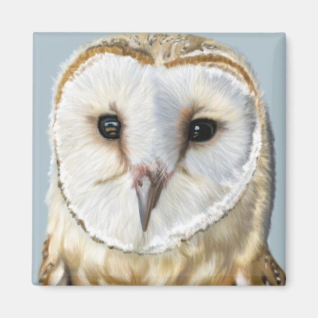 Beautiful Barn Owl Magnet (Front)