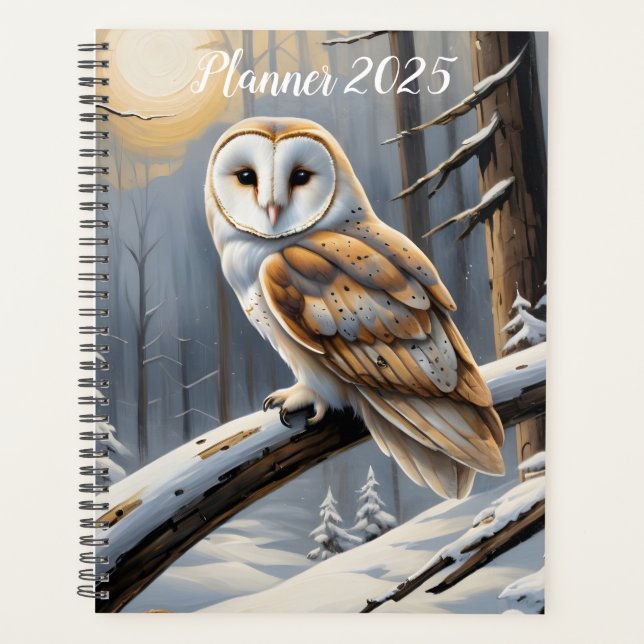 Beautiful barn owl planner (Front)