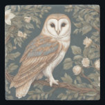Beautiful Barn Owl William Morris Inspired Stone Coaster<br><div class="desc">Elevate your table settings with this Beautiful Barn Owl William Morris Inspired Stone Coaster. Crafted with meticulous attention to detail, this coaster seamlessly blends the majestic allure of a barn owl with the intricate patterns reminiscent of William Morris's iconic designs. It not only protects your surfaces but also adds a...</div>