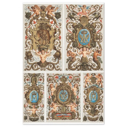 Beautiful baroque rococo angel decoupage paper