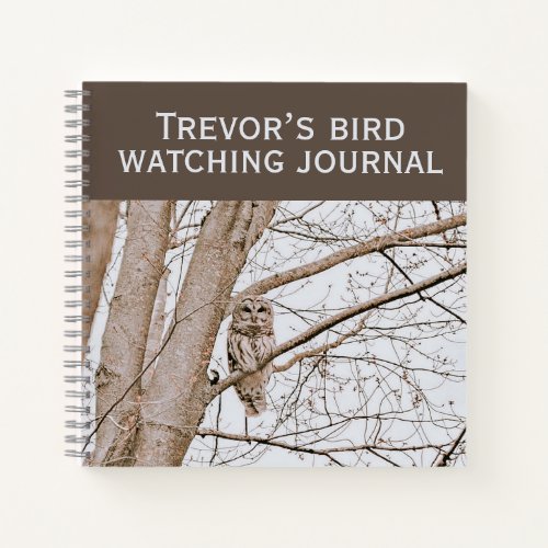 Beautiful Barred Owl Audubon Birding Notebook