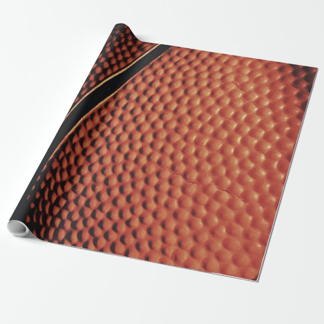 Beautiful Basketball Wrapping Paper (Unrolled)