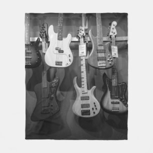 Beautiful Bass Guitar Fleece Blanket