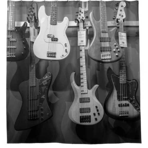 Beautiful Bass Guitar Shower Curtain