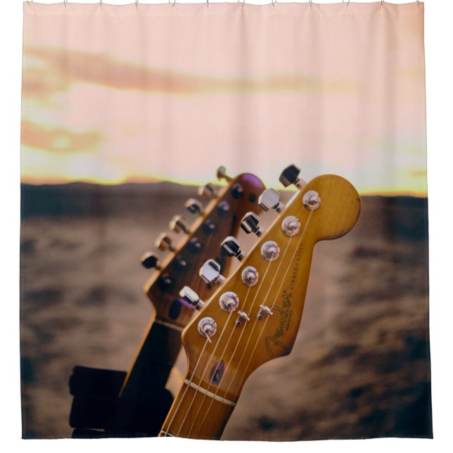 Beautiful Bass Guitar Shower Curtain (Front)