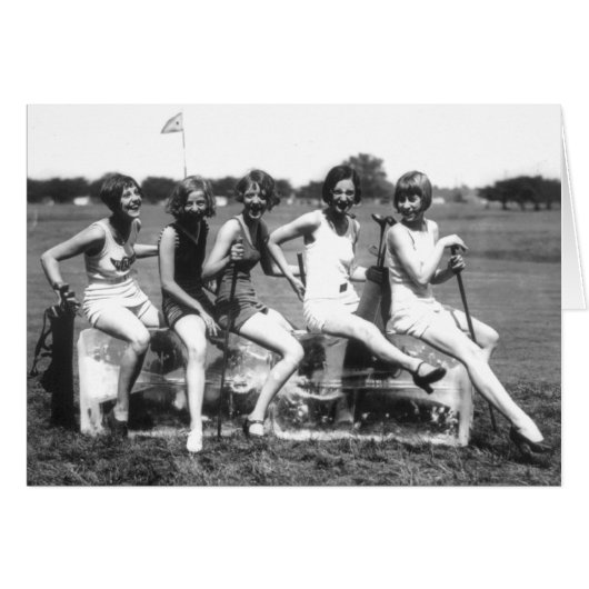 Beautiful Bathing Beauties On Ice Cards (Front Horizontal)