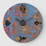 Beautiful Bathroom Shells-n-Fish Large Clock
