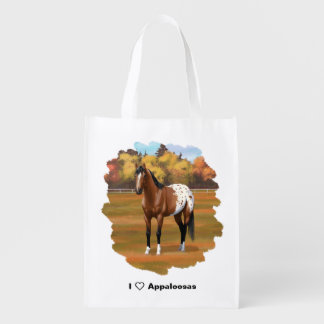 Beautiful Bay Appaloosa Horse Grocery Bag