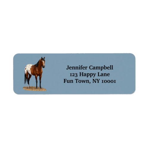 Beautiful Bay Appaloosa Horse Label