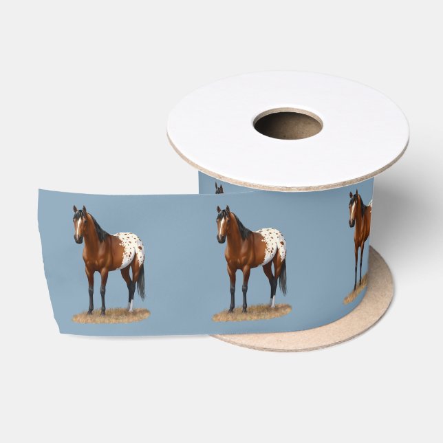 Beautiful Bay Appaloosa Horse Satin Ribbon (Spool)