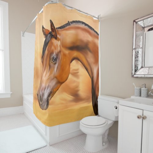 Beautiful Bay Arabian Horse Shower Curtain