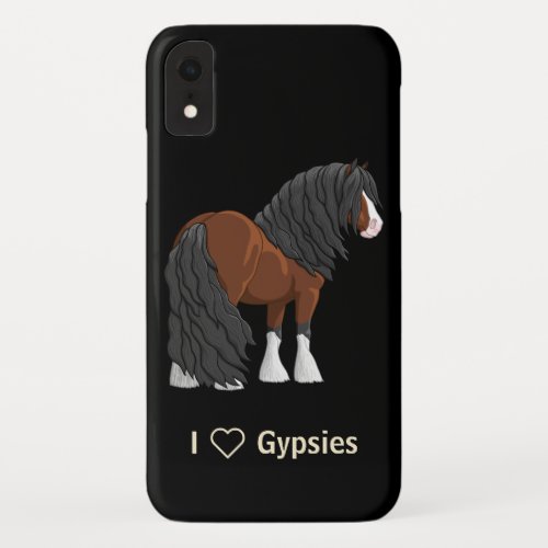 Beautiful Bay Gypsy Vanner Draft Horse iPhone XR Case