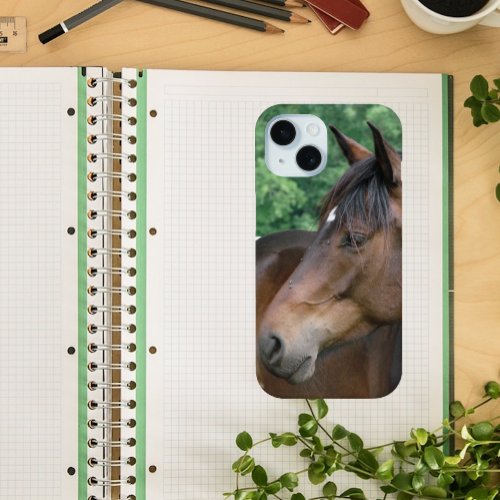 Beautiful Bay Horse Face iPhone 15 Case