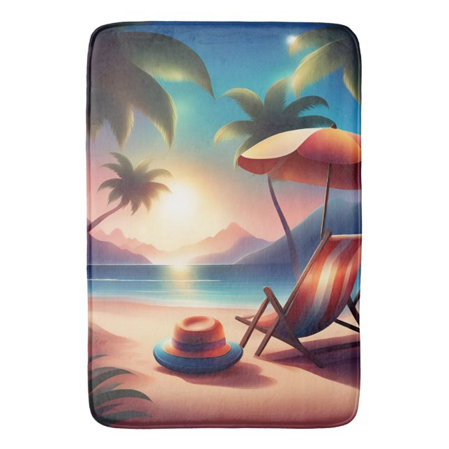 beautiful beach bath mat (Front Vertical)