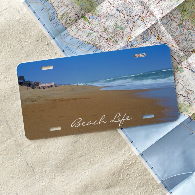 Beautiful Beach-Beach Life by Shirley Taylor License Plate (In Situ)