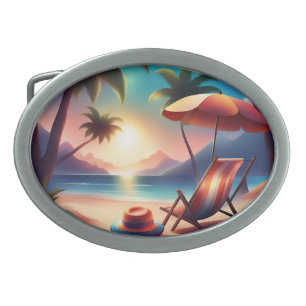 beautiful beach belt buckle