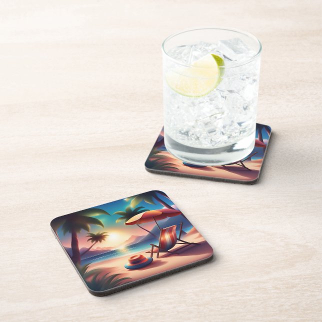 beautiful beach beverage coaster (Right Side)