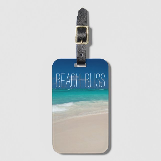 Beautiful Beach Bliss Luggage Tag (Front Vertical)