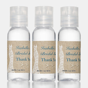 Beautiful Beach Bridal Shower Hand Sanitizer