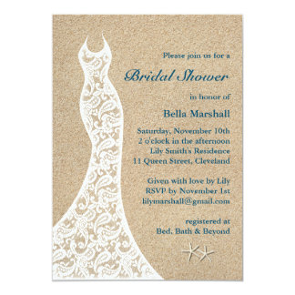 Beach Wedding Bridal Shower Invitations 8