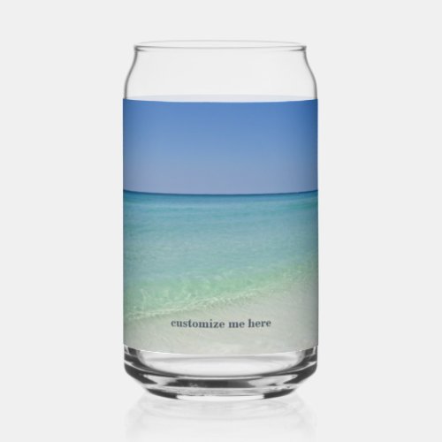 Beautiful Beach Business Customizable Ocean Can Glass