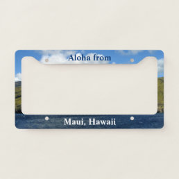 Beautiful Beach Custom Blue Ocean Maui Hawaii License Plate Frame