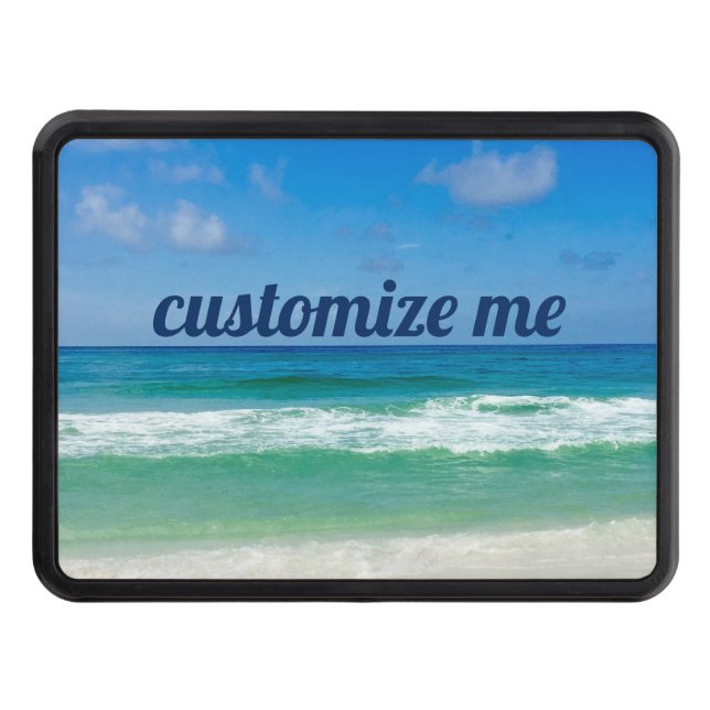 Beautiful Beach Custom Seaside Photography Hitch Cover (Front)