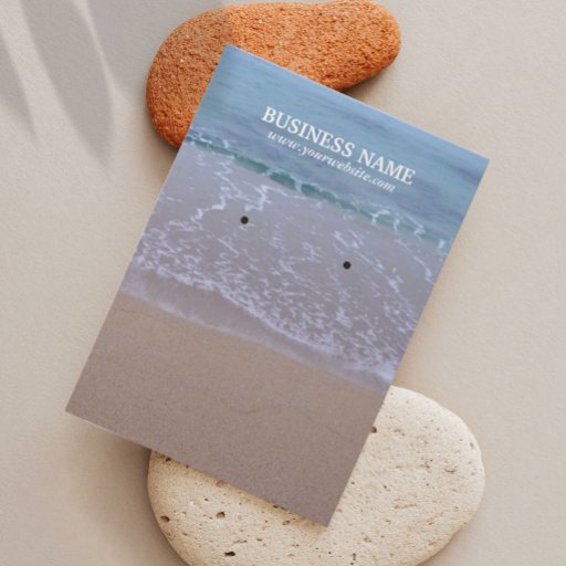 Customizable Beautiful Beach Earring Display Cards Business Card Templates