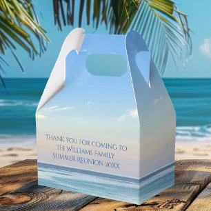 Beautiful Beach Event Custom Ocean Photography Favor Boxes