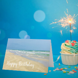 Beautiful Beach Happy Birthday Card