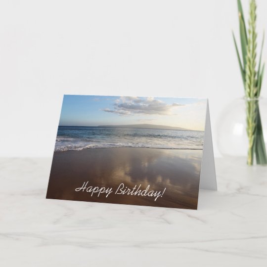 Beautiful Beach Happy Birthday Card | Zazzle.com